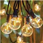 INFINETE 6Pcs G40 Led Ampoules de Remplacement, E12 Base de Vis Incassable LED Globe Ampoules pour Guirlandes Solaires Blanc Cha