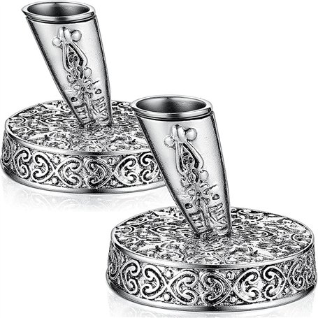 2 PièCes Vintage Rond MéTal Plume Porte- Insertion Porte- Plume Plume Support Bureau Dip Stylos Base