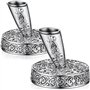 2 PièCes Vintage Rond MéTal Plume Porte- Insertion Porte- Plume Plume Support Bureau Dip Stylos Base