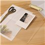 Evenden Lot de 2 porte-blocs transparents en acrylique avec clip doré - Format A4 - 8,8 x 12,2 cm - Fournitures scolaires et à d