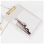 Evenden Lot de 2 porte-blocs transparents en acrylique avec clip doré - Format A4 - 8,8 x 12,2 cm - Fournitures scolaires et à d