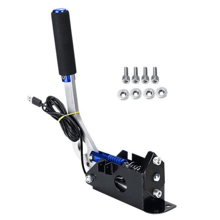 Jufjsfy Frein à main USB sans contact à induction pour rallye pour jeux de course SIM G25/27/29 T500 avec vis Bleu