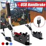 Jufjsfy Frein à main USB sans contact à induction pour rallye pour jeux de course SIM G25/27/29 T500 avec vis Bleu