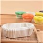 REHOC Lot de 80 moules à gâteau en papier sulfurisé avec revêtement antiadhésif droit