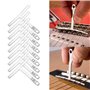 Wresetly Kit de 72 pièces de rechange pour guitare - Outils de réparation et d'entretien - Règle d'action des cordes - Chevilles