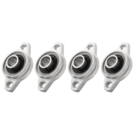 Reinscer KFL001 Lot de 4 paliers à roulement auto-alignant 12 mm avec palier à bride en alliage de zinc Boîtier de roulement rho