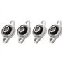 Reinscer KFL001 Lot de 4 paliers à roulement auto-alignant 12 mm avec palier à bride en alliage de zinc Boîtier de roulement rho