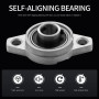 Reinscer KFL001 Lot de 4 paliers à roulement auto-alignant 12 mm avec palier à bride en alliage de zinc Boîtier de roulement rho