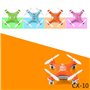 Sujurio RC Quadcopter Cx10 Mini Télécommande Drone 2.4G 4CH avec LED Hélicoptère Électronique Avion Électrique pour Enfants, C