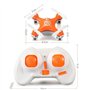 Sujurio RC Quadcopter Cx10 Mini Télécommande Drone 2.4G 4CH avec LED Hélicoptère Électronique Avion Électrique pour Enfants, C