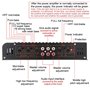 Asyduey Amplificateur de Voiture 12 V 7900 W 4 Canaux Puissant Caisson de Basses Audio de Voiture en Aluminium Puissance du Véhi