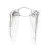 SAHROO Vintage Harnais Punk Maillot De Corps Maillot D'Épaule Epaulette Chaîne Collier Collier Dangling Gland Argent