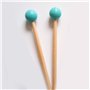 2 Pièces en Caoutchouc Souple Tête Bâtons Poignée en Bois Cloche pour Glockenspiel Xylophone Cloche Instruments de Musique Pièce