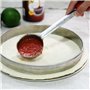Nettoppo Pizza à Tartiner Sauce Louche PoignéE en Caoutchouc Fond Plat Cuisine CuillèRe de Cuisine en Acier Inoxydable Mesure Re