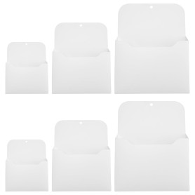 Nettoppo Lot de 6 Porte-Fichiers MagnéTiques Format Lettre Porte-Papier MagnéTique Magazine Courrier Porte-Fichiers Mural Poche