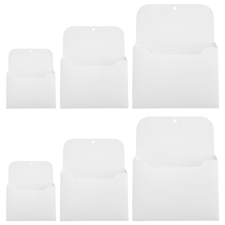 Nettoppo Lot de 6 Porte-Fichiers MagnéTiques Format Lettre Porte-Papier MagnéTique Magazine Courrier Porte-Fichiers Mural Poche