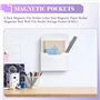 Nettoppo Lot de 6 Porte-Fichiers MagnéTiques Format Lettre Porte-Papier MagnéTique Magazine Courrier Porte-Fichiers Mural Poche 