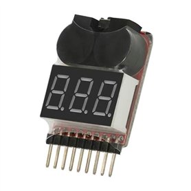 Suoumwa BBX1-8S 1-8S 2 en 1 Testeur de Tension de Batterie Lipo/Alarme de Basse Tension/Vérificateur de Tension de Batterie Doub