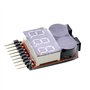 Suoumwa BBX1-8S 1-8S 2 en 1 Testeur de Tension de Batterie Lipo/Alarme de Basse Tension/Vérificateur de Tension de Batterie Doub