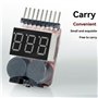 Suoumwa BBX1-8S 1-8S 2 en 1 Testeur de Tension de Batterie Lipo/Alarme de Basse Tension/Vérificateur de Tension de Batterie Doub