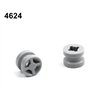 AMIUHOUN 48PCS Mini Essieux de Roue Pack Accessoires de Voiture Moyeu de Pneu Briques de Construction Classiques Enfants Bricola