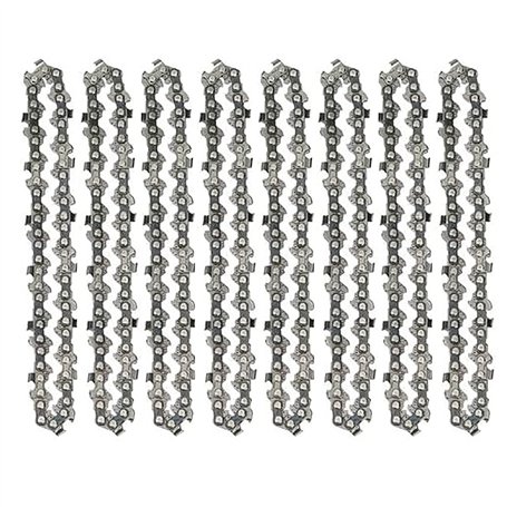 8 PièCes 4 Pouces Mini ChaîNe de TronçOnneuse en Acier Scie à éLaguer éLectrique Accessoire de Remplacement D'Outil de Jardin