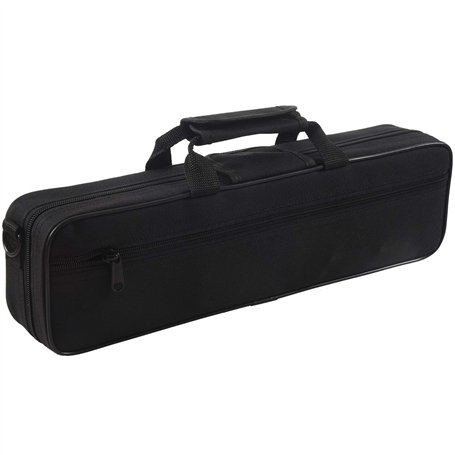 Sac de transport rembourré en nylon pour flûte - 39 x 7 x 11 cm - Noir