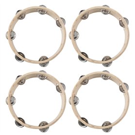 LOLPALONE Lot de 4 tambourins musicaux de 20