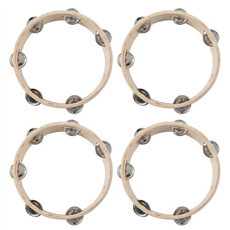 LOLPALONE Lot de 4 tambourins musicaux de 20