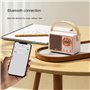 CENMEN Enceinte Bluetooth rétro HM11 Lecteur de musique rétro casique Son stéréo portable Mini lecteur de musique de voyage Beig