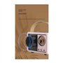 CENMEN Enceinte Bluetooth rétro HM11 Lecteur de musique rétro casique Son stéréo portable Mini lecteur de musique de voyage Beig