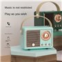 CENMEN Enceinte Bluetooth rétro HM11 Lecteur de musique rétro casique Son stéréo portable Mini lecteur de musique de voyage Beig