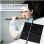 Bumdenuu Accessoires pour Instruments à Vent Bâtons de Nettoyage pour Tige de Nettoyage de FlûTe avec Chiffon pour Kit de Nettoy