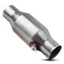 Sctecoau 2 Pièces Convertisseur Catalytique Universel Filé Haut Débit en Acier Inoxydable 425250 Convertisseur Catalytique D'Éch