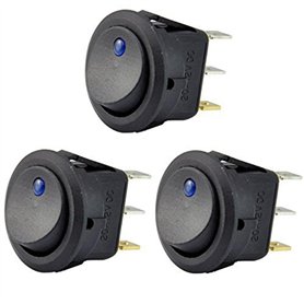 Losueeun Cke Lot de 3 interrupteurs à bascule 12 V 20 A LED