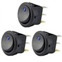 Losueeun Cke Lot de 3 interrupteurs à bascule 12 V 20 A LED