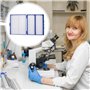 Cpolebev Cpolebev(R) Bleu royal Plastique Rectangle 100 Microslide Diapositive Microscope Boite