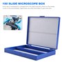 Cpolebev Cpolebev(R) Bleu royal Plastique Rectangle 100 Microslide Diapositive Microscope Boite