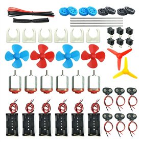 Bnnlqpsttg Kit de Moteurs à Courant Continu (CC) - Moteur Électrique pour Loisirs - Support de Pile