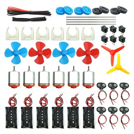 Bnnlqpsttg Kit de Moteurs à Courant Continu (CC) - Moteur Électrique pour Loisirs - Support de Pile