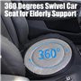 Muuoeou Coussin d'assise rotatif à 360° pour voiture, coussin de siège auto rotatif pour voiture, siège auto rotatif, siège rota