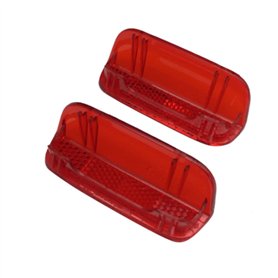 Fivetwofive 2Pc Porte IntéRieure Panneau Lampe Lentille RéFlecteur Rouge 1KD947419 Adapté pour B6 B7 CC MK5 MK6 Golf MK6