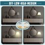 Barabesty Interrupteur tactile pour lampe LED à intensité variable, CFL, halogène ou à incandescence, 3 niveaux à intensité vari