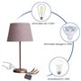 Barabesty Interrupteur tactile pour lampe LED à intensité variable, CFL, halogène ou à incandescence, 3 niveaux à intensité vari