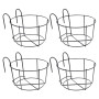 Baixia 4 PièCes -Corps Suspendus JardinièRes Porte-Pots de Fleurs Plante Fer Supports ClôTure MéTal en Pot Support Monté Balcon