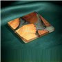 Fegtrtyoa Ensemble de sous-Verres en Bois avec Résine Époxy - sous-Verres Modernes avec Support pour, Comprend 6 sous-Verres et 