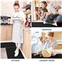 Ohulelks Tapis de Cuisine Rembourrés Anti-Fatigue pour Sol, Ensemble de Tapis de Cuisine Imperméables pour Cuisine, Sol, Bureau,