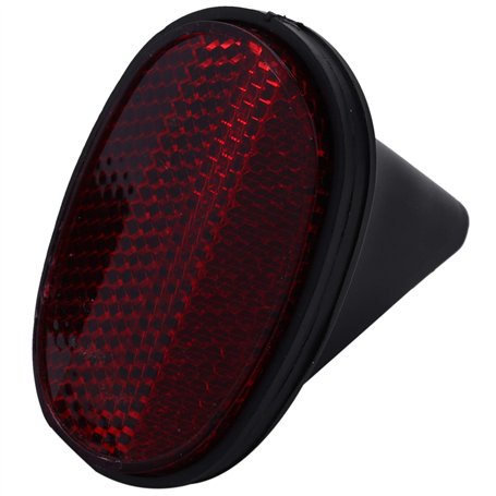 Cpolebev 1 Pcs VéLo ArrièRe Queue RéFlecteur Garde-Boue Ovale Avertissant Rouge Noir