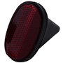 Cpolebev 1 Pcs VéLo ArrièRe Queue RéFlecteur Garde-Boue Ovale Avertissant Rouge Noir