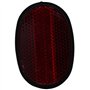 Cpolebev 1 Pcs VéLo ArrièRe Queue RéFlecteur Garde-Boue Ovale Avertissant Rouge Noir